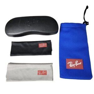 Ray-Ban Hardshell Glasses Case, Soft Neoprene Pouch and 2 Lint Free Cloths